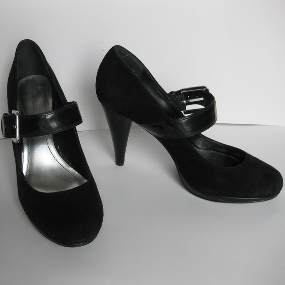 Style & Co. Shoes - Style & Co black suede buckle high heels heels